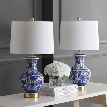 Jennifer 25.25" Ceramic/Metal LED Table Lamp
